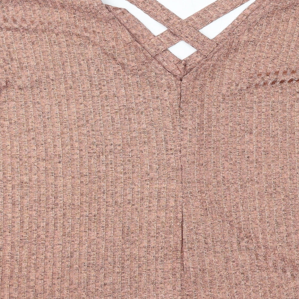 AYANAPA Womens Gold   Basic Blouse Size 12