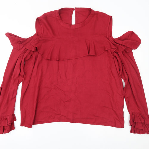 Avon Womens Red   Basic Blouse Size 14