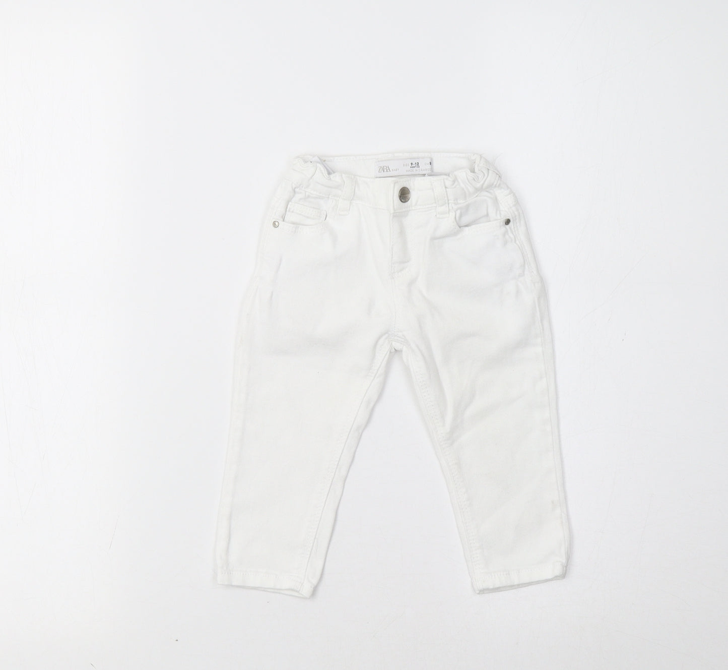 Zara Baby White   Jogger Jeans Size 9-12 Months