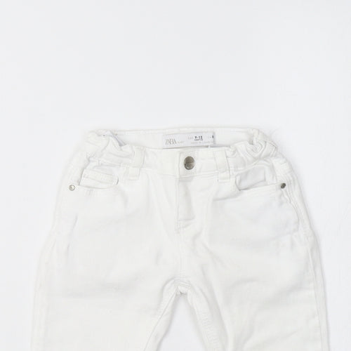 Zara Baby White   Jogger Jeans Size 9-12 Months
