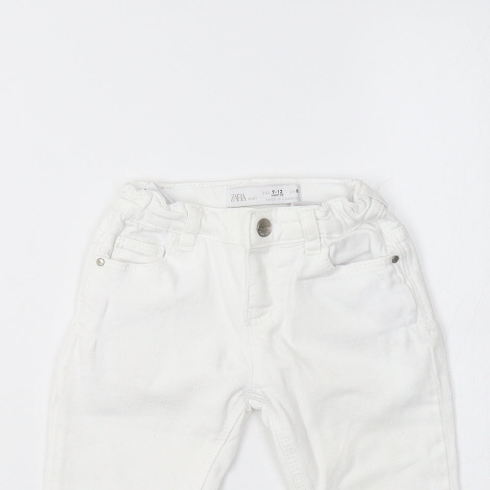Zara Baby White   Jogger Jeans Size 9-12 Months