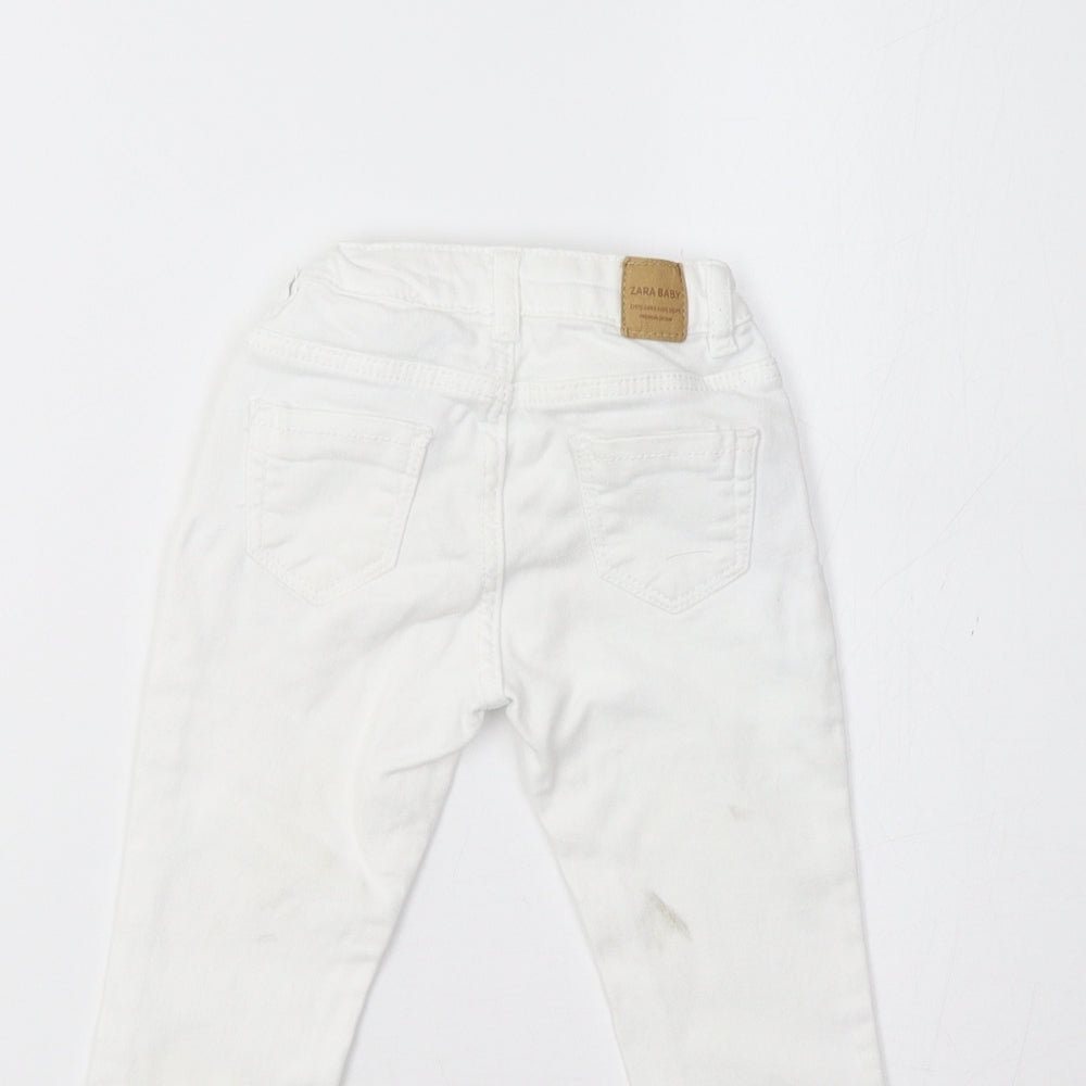Zara Baby White   Jogger Jeans Size 9-12 Months