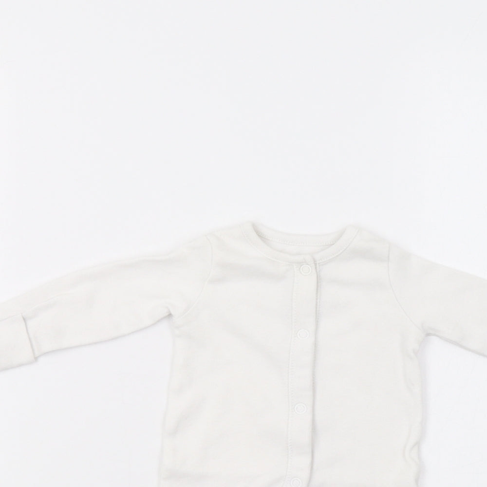 F&F Baby White   Babygrow One-Piece Size 0-3 Months