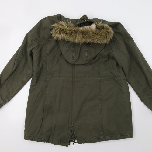 B. You Womens Green   Parka Jacket Size 18