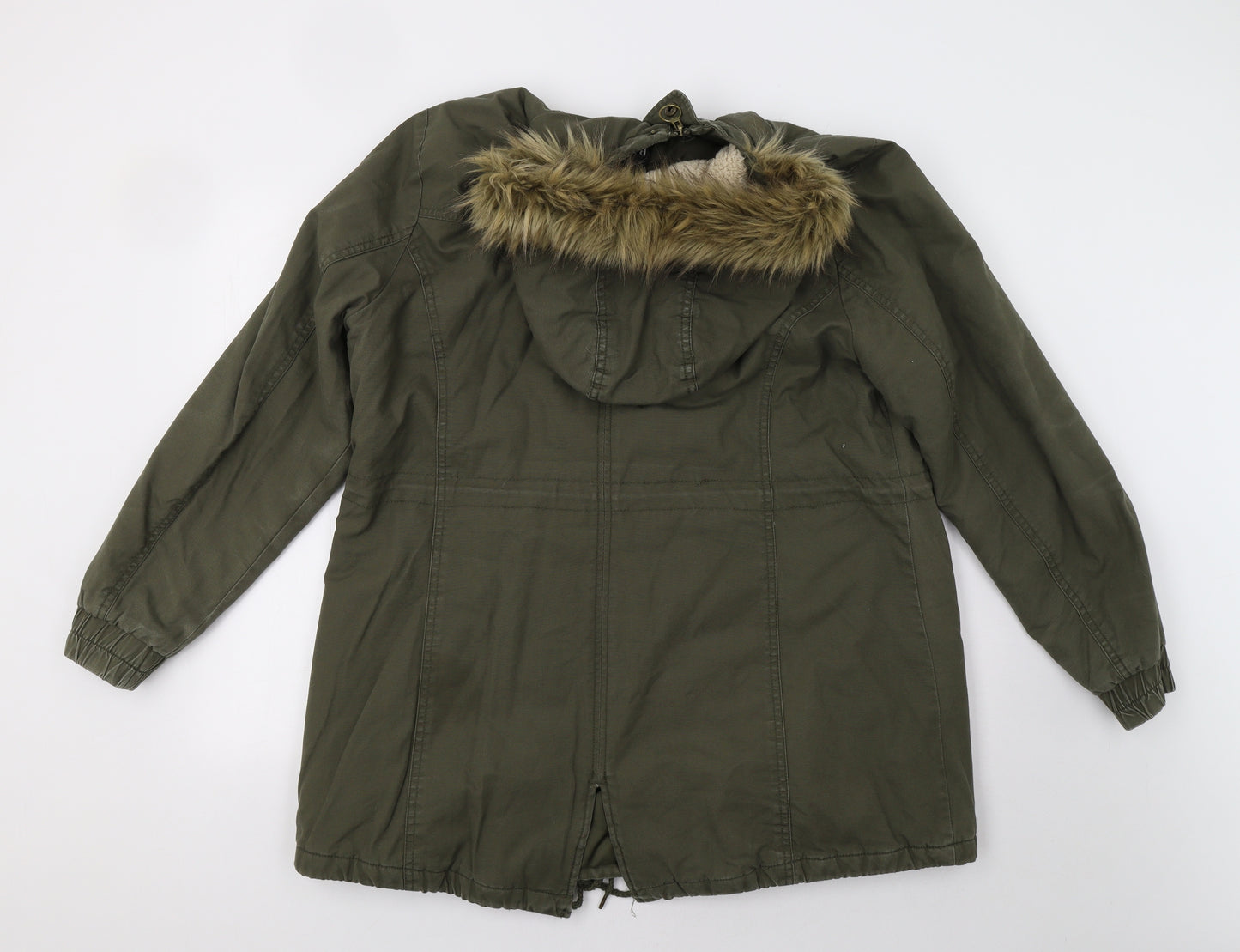 B. You Womens Green   Parka Jacket Size 18