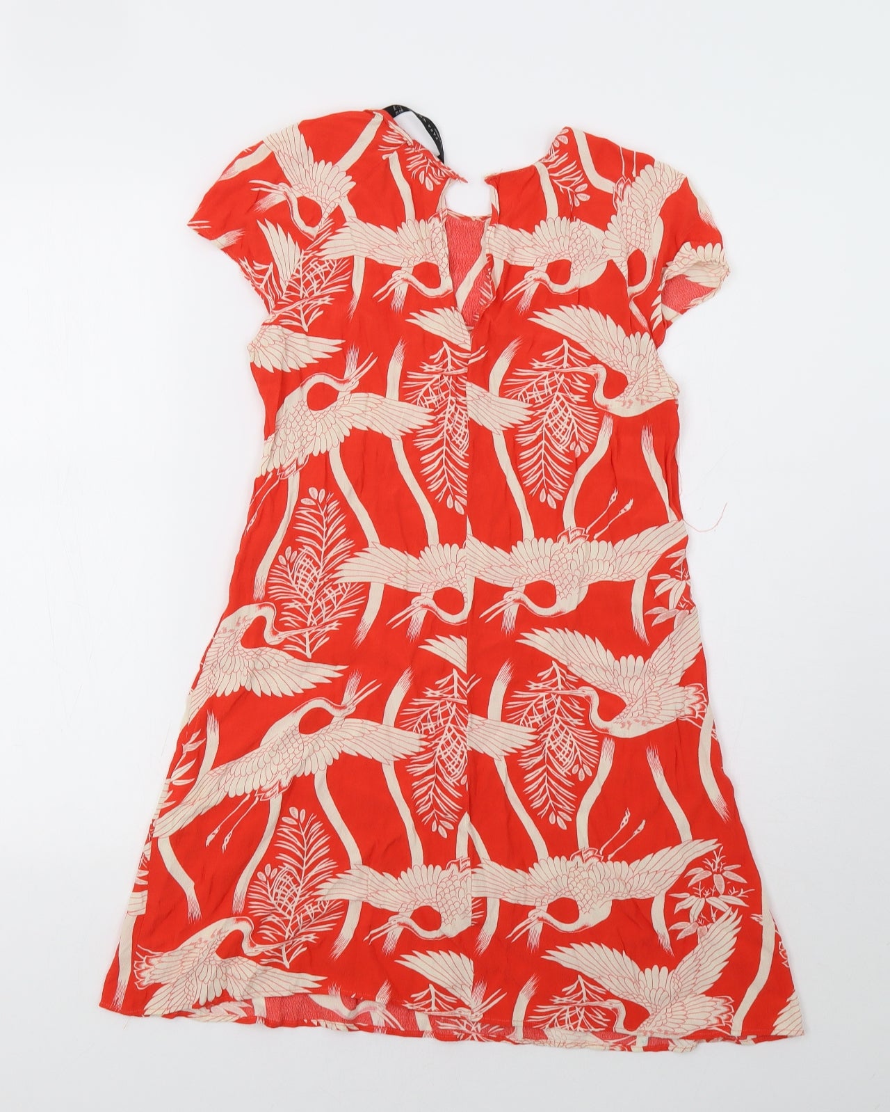 Zara Womens Red Floral  A-Line  Size M