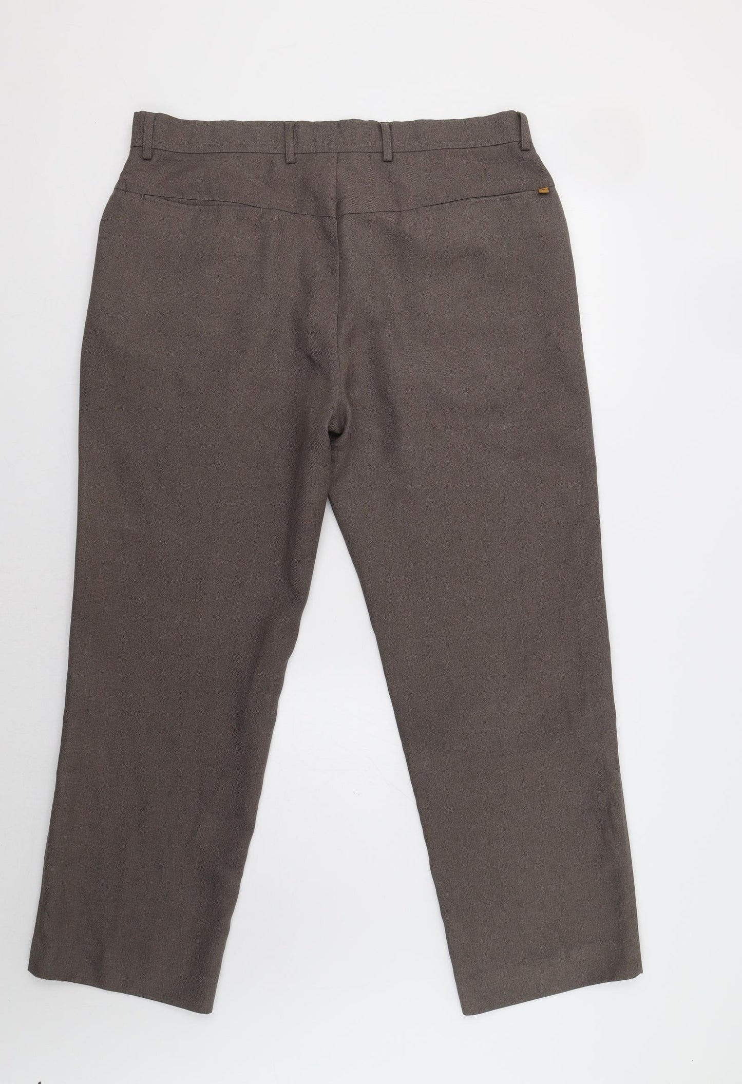 Farah Mens Beige   Dress Pants Trousers Size 38 L29 in