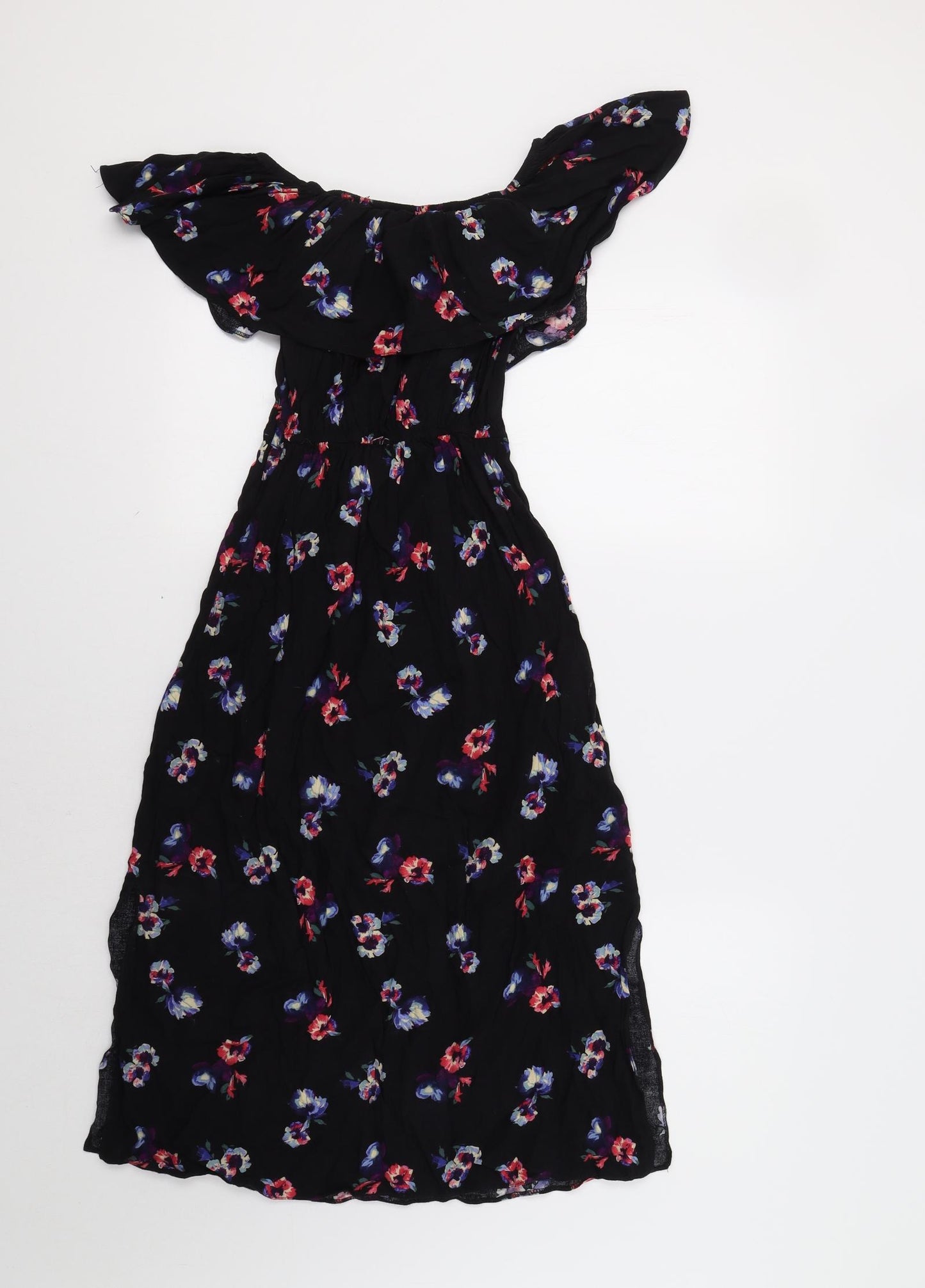 Primark Womens Black Floral  Fit & Flare  Size 10