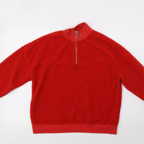 New Look Womens Red   Pullover Sweatshirt Size 10