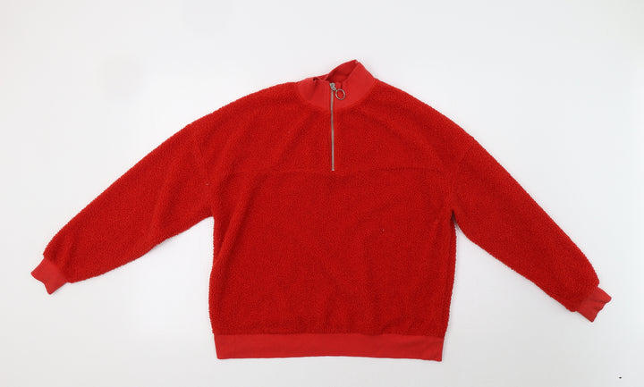New Look Womens Red   Pullover Sweatshirt Size 10