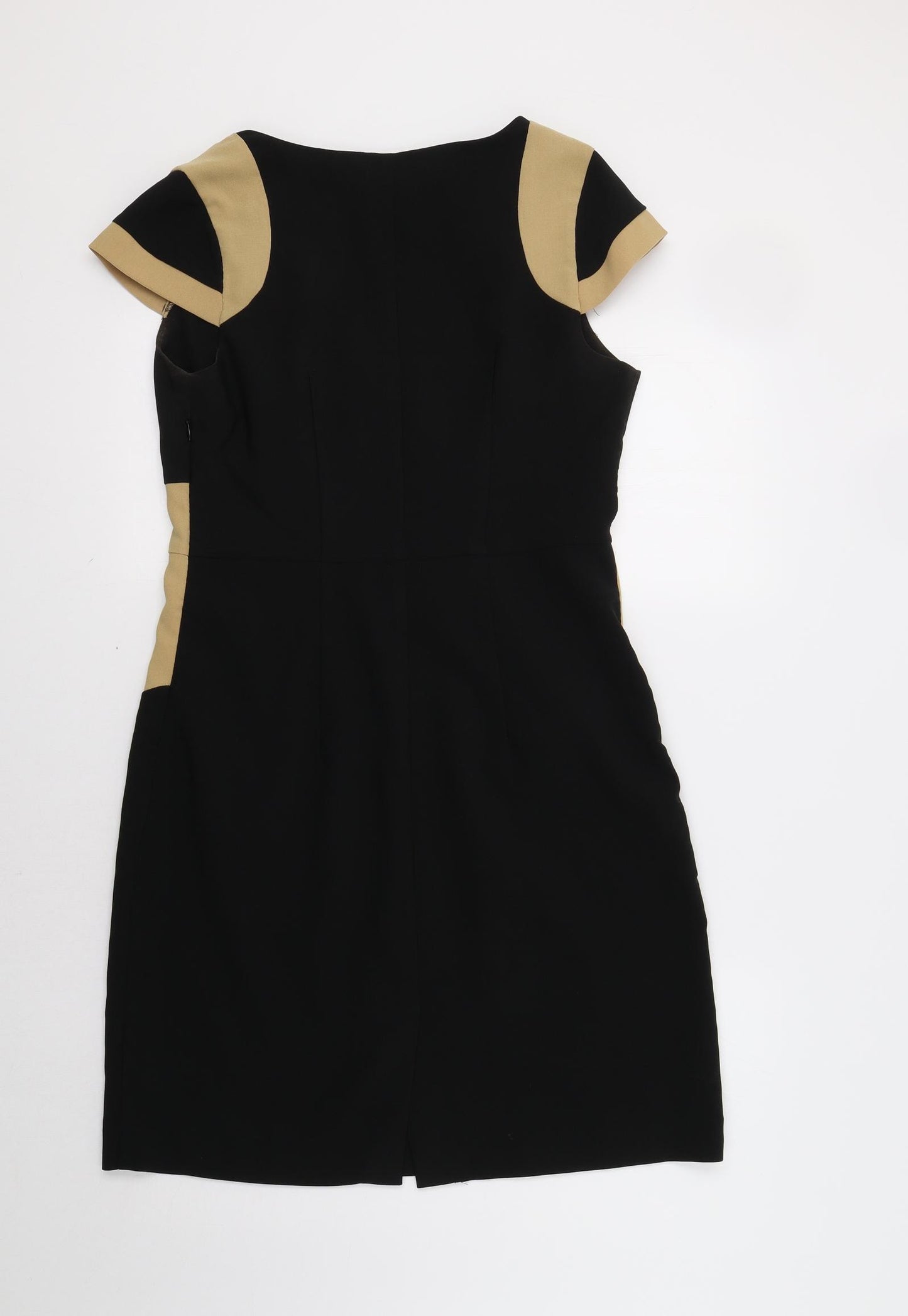 Peacocs Womens Black Colourblock  Bodycon  Size 12