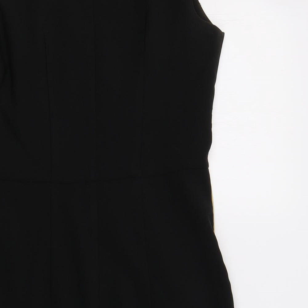 Peacocs Womens Black Colourblock  Bodycon  Size 12