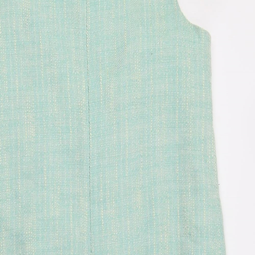F&F Womens Green   Sheath  Size 12  - Embellished Collar