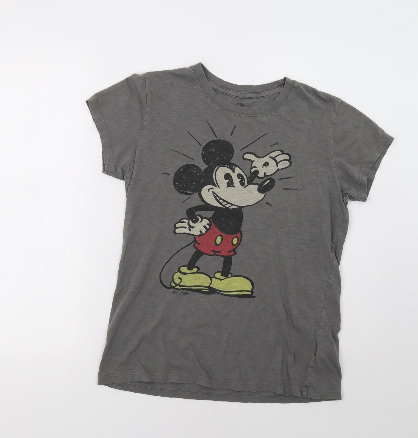 Lucky Brand Womens Grey   Basic T-Shirt Size M  - Mickey Mouse