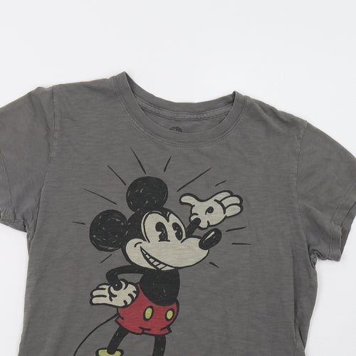 Lucky Brand Womens Grey   Basic T-Shirt Size M  - Mickey Mouse