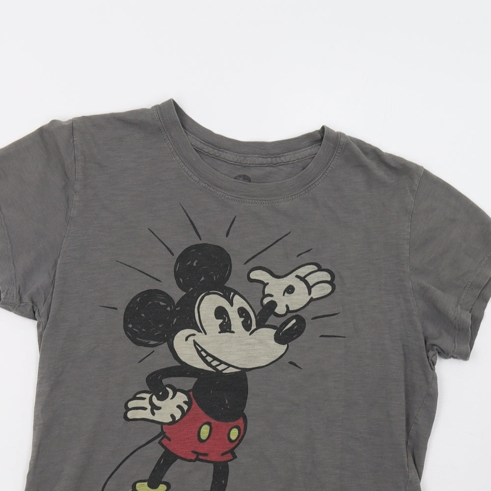 Lucky Brand Womens Grey   Basic T-Shirt Size M  - Mickey Mouse