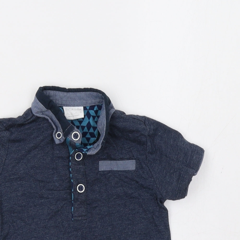 F&F Baby Blue   Basic Polo Size 12-18 Months