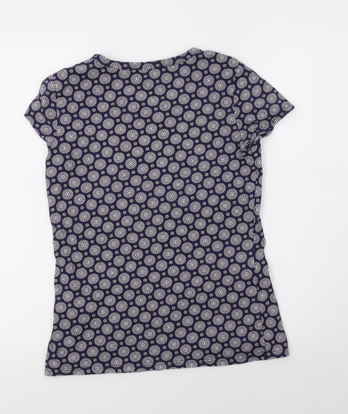 Dorothy Perkins Womens Blue Floral  Basic T-Shirt Size 8