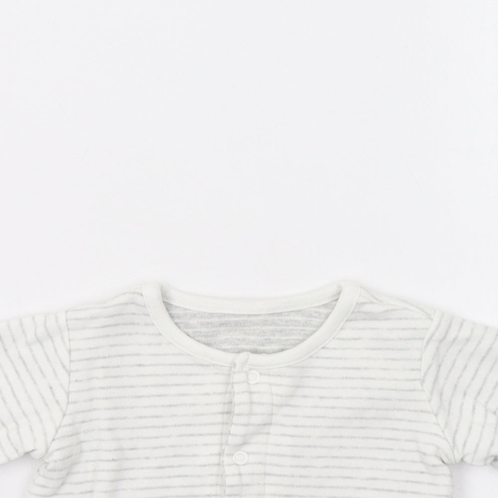 M &S Baby Grey Striped  Basic Blouse Size 0-3 Months