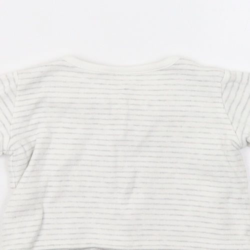 M &S Baby Grey Striped  Basic Blouse Size 0-3 Months