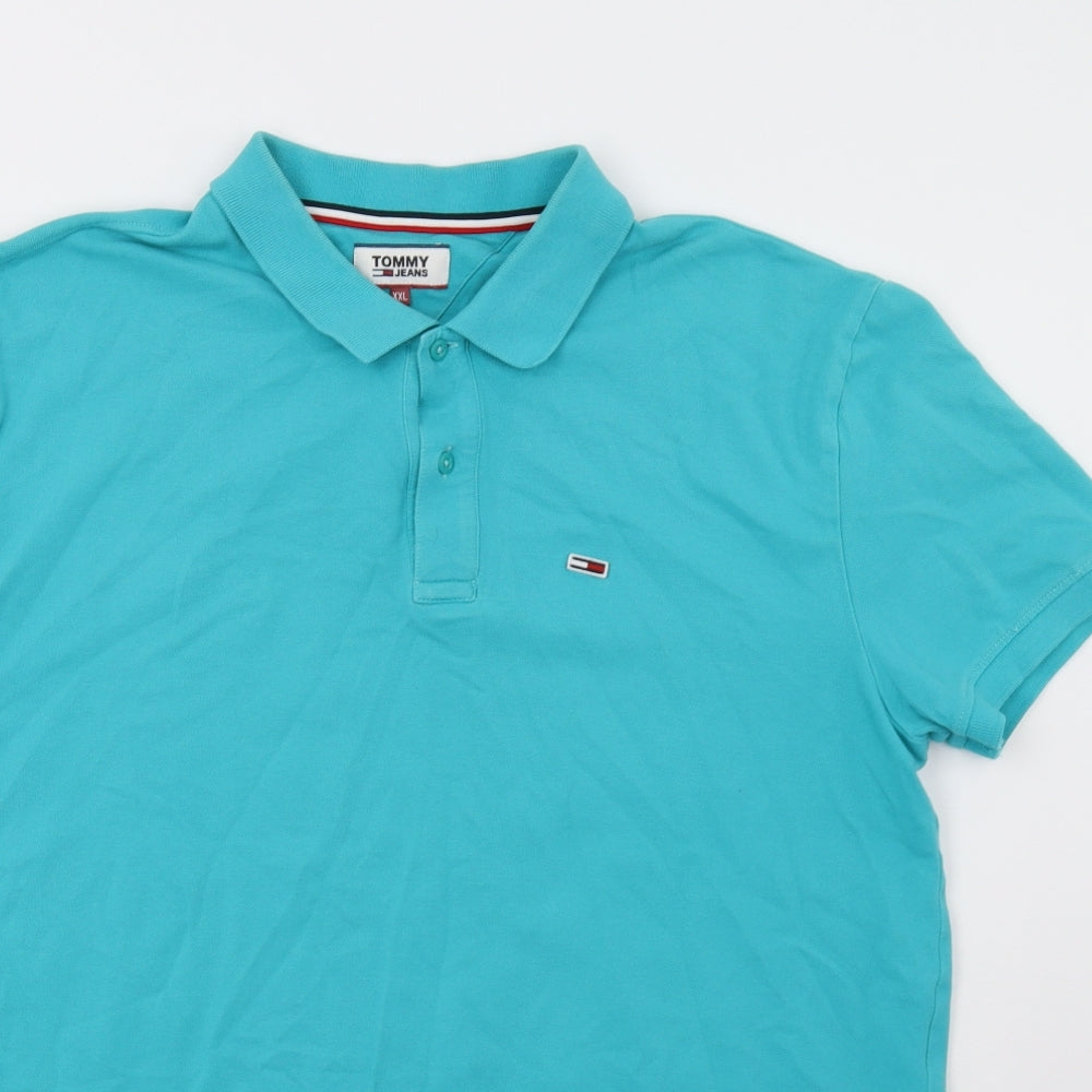 Tommy Jeans Mens Blue    Polo Size 2XL