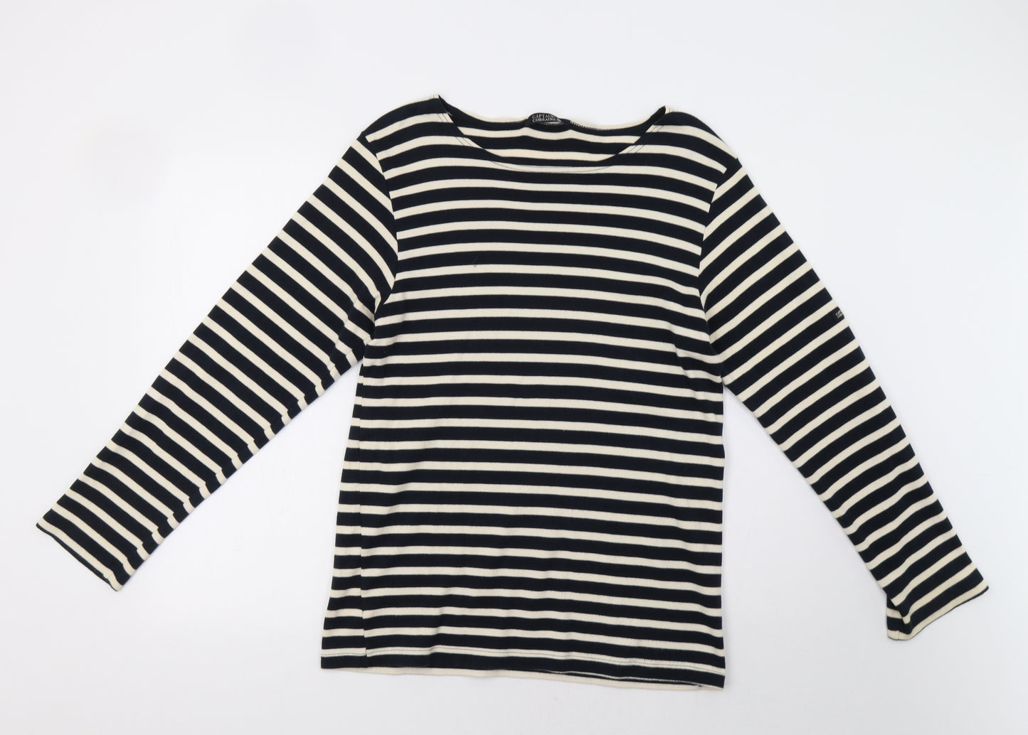 Captain Corsaire Womens Blue Striped  Basic T-Shirt Size M