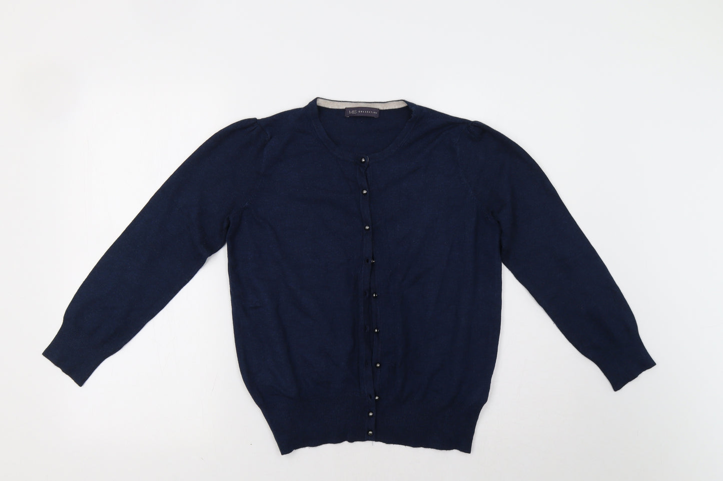 M&S Womens Blue   Cardigan Jumper Size 12
