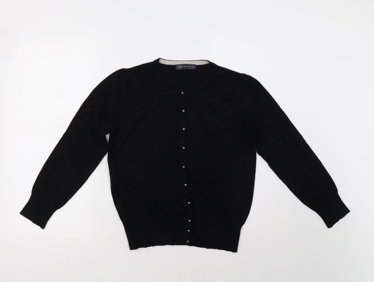 M&S Womens Black   Cardigan Jumper Size 12