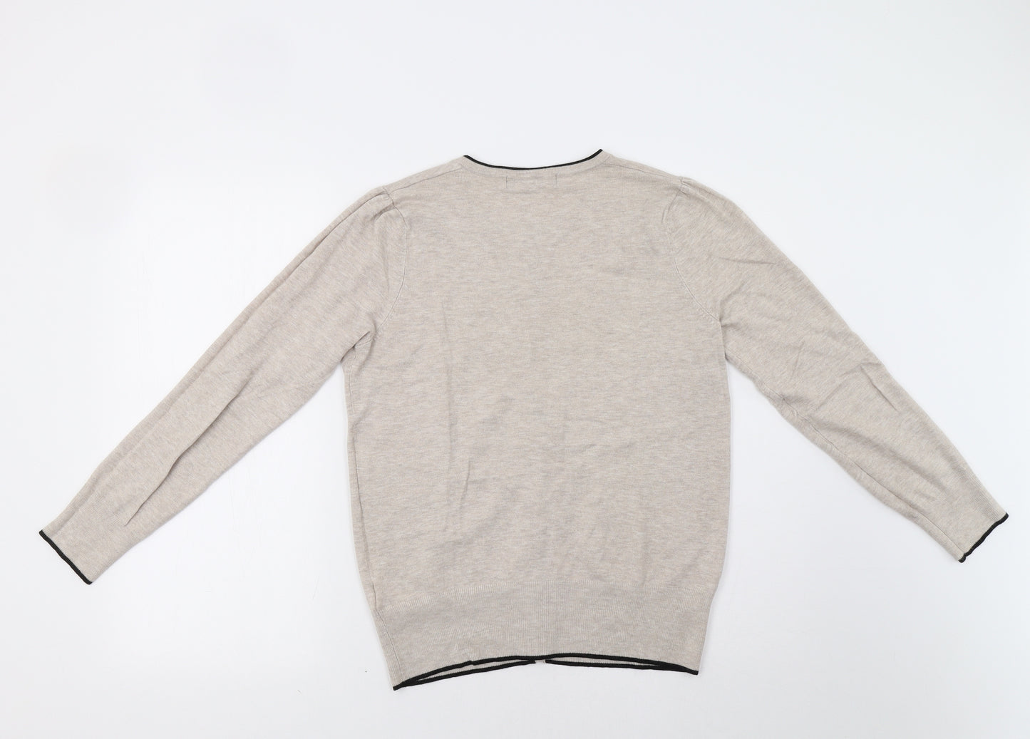 M&S Womens Beige   Cardigan Jumper Size 12