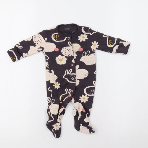 NEXT Baby Blue Floral  Babygrow One-Piece Size 0-3 Months  - Bunnies