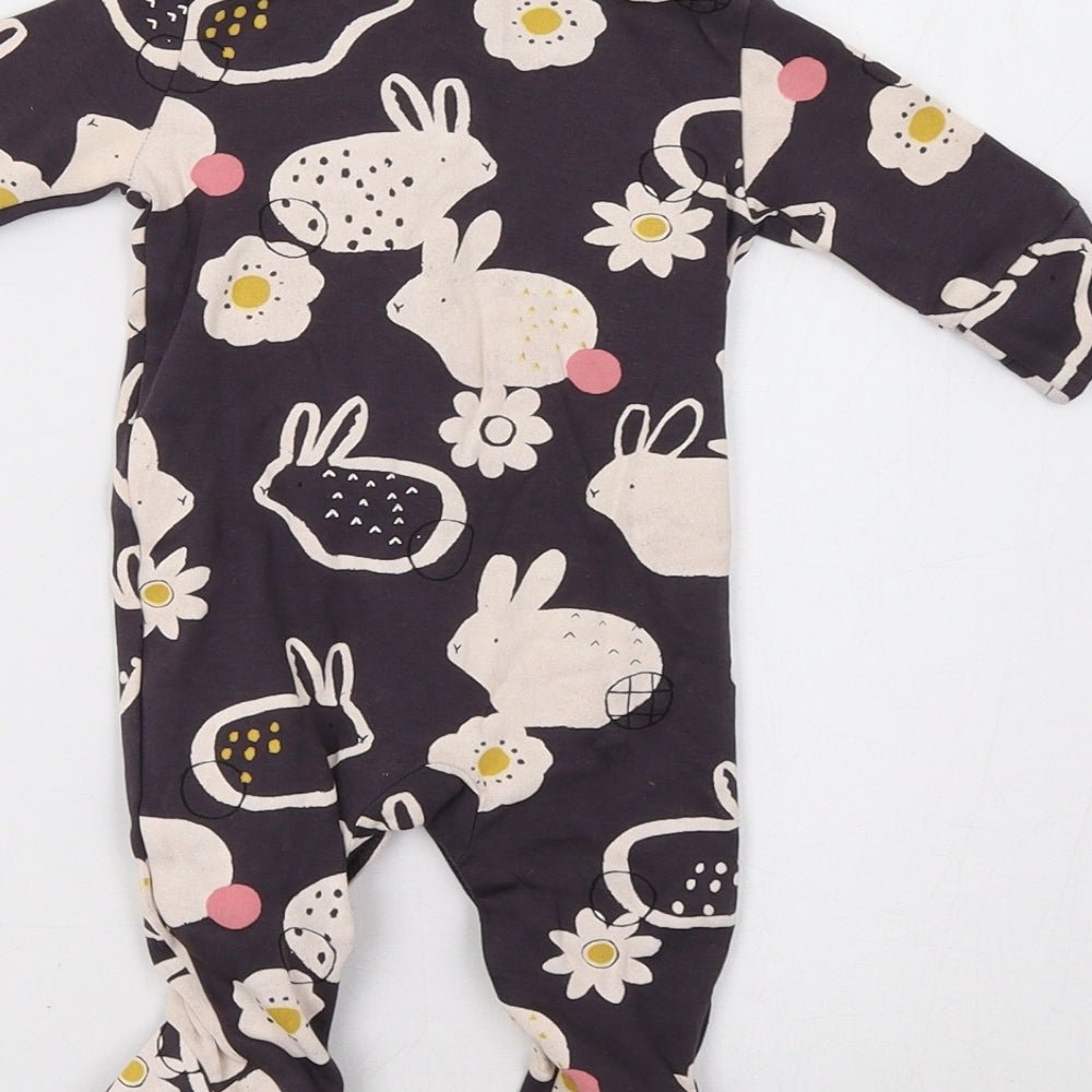 NEXT Baby Blue Floral  Babygrow One-Piece Size 0-3 Months  - Bunnies
