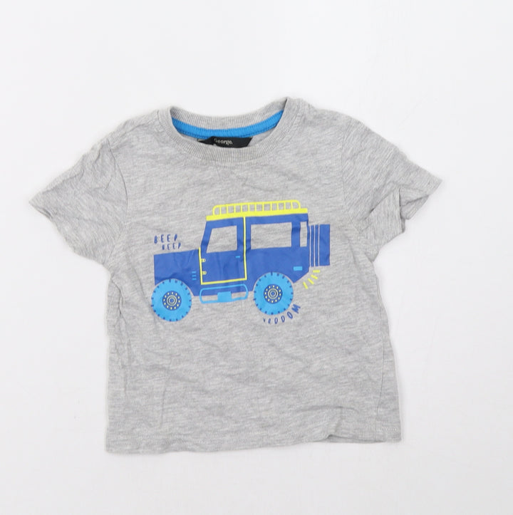 George Baby Grey   Basic Polo Size 12-18 Months  - Truck
