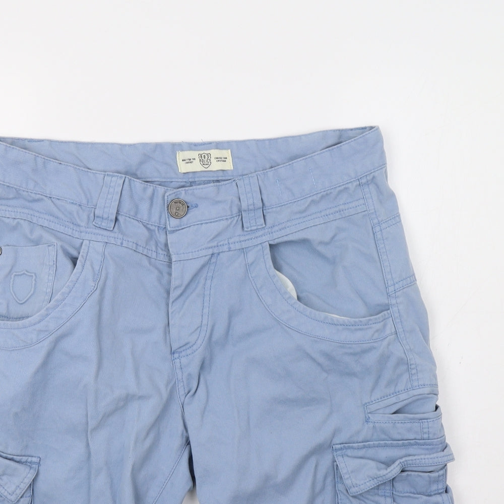 883 Police Mens Blue   Cargo Shorts Size 32