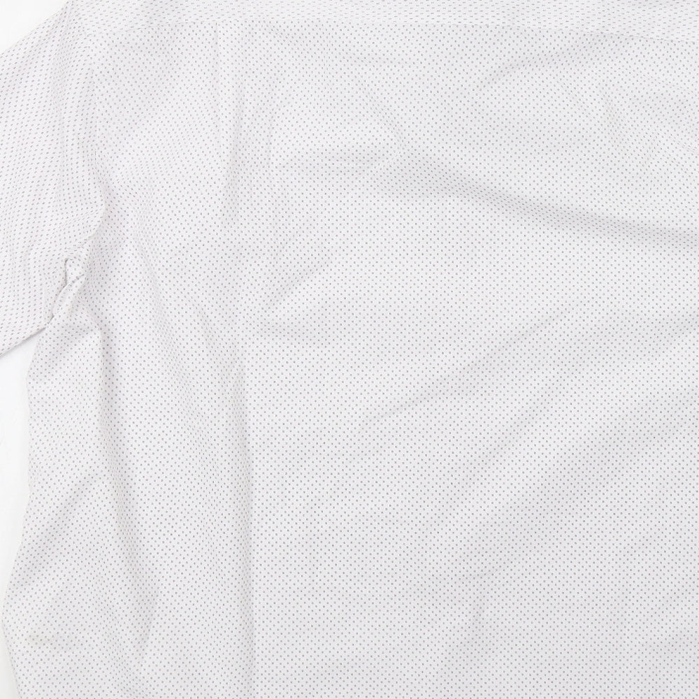 George Womens White Geometric  Basic Button-Up Size 16