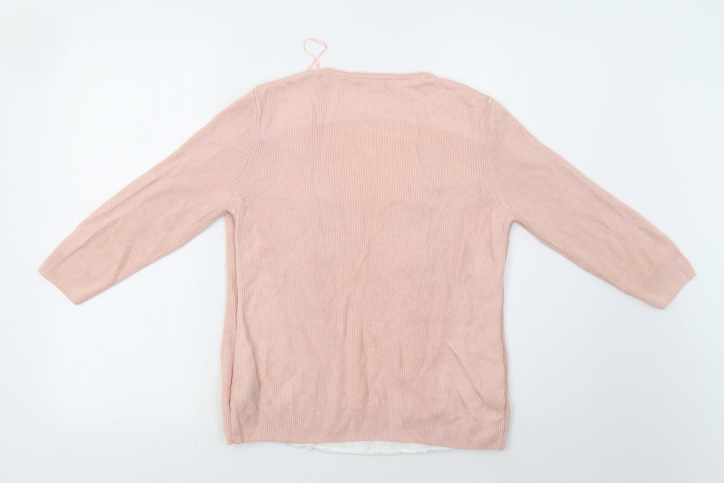 M&S Womens Pink Floral  Cardigan Jumper Size 10