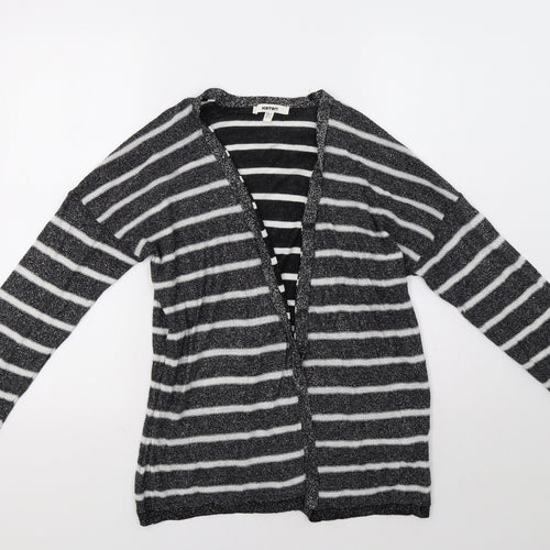 Koton Womens Black Striped  Cardigan Jumper Size M