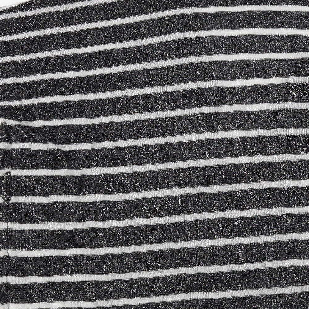 Koton Womens Black Striped  Cardigan Jumper Size M