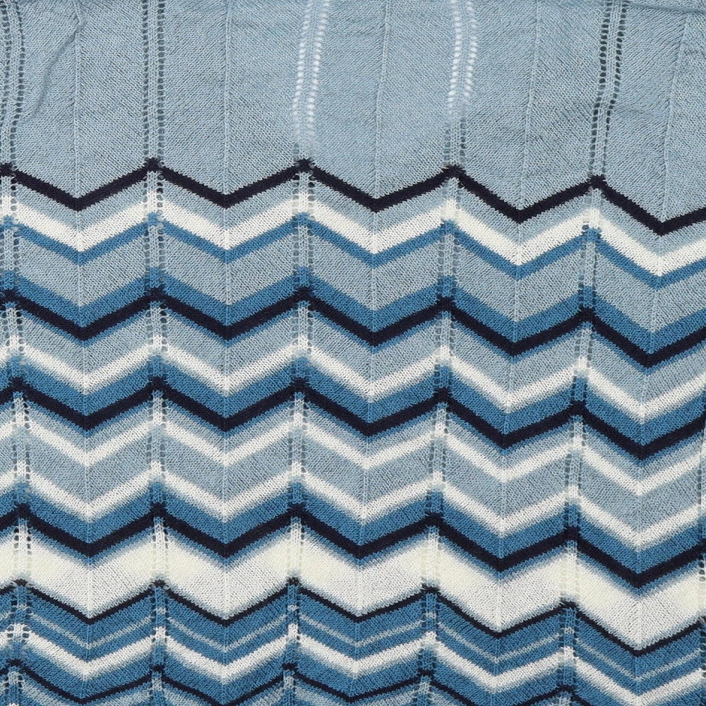 Berkertex Womens Blue Geometric  Pullover Jumper Size 16