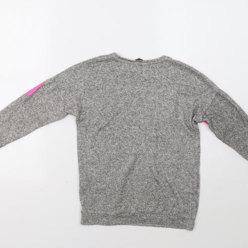 George Girls Grey   Pullover Jumper Size 7-8 Years  - Awesome