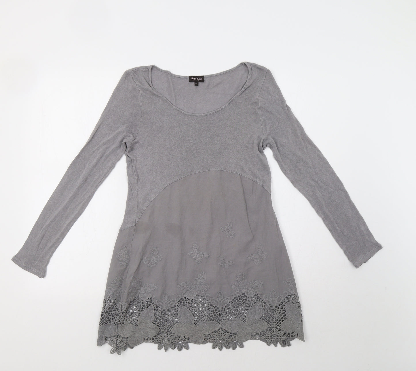 Phase Eight Womens Grey  Knit Tunic Jumper Size 10