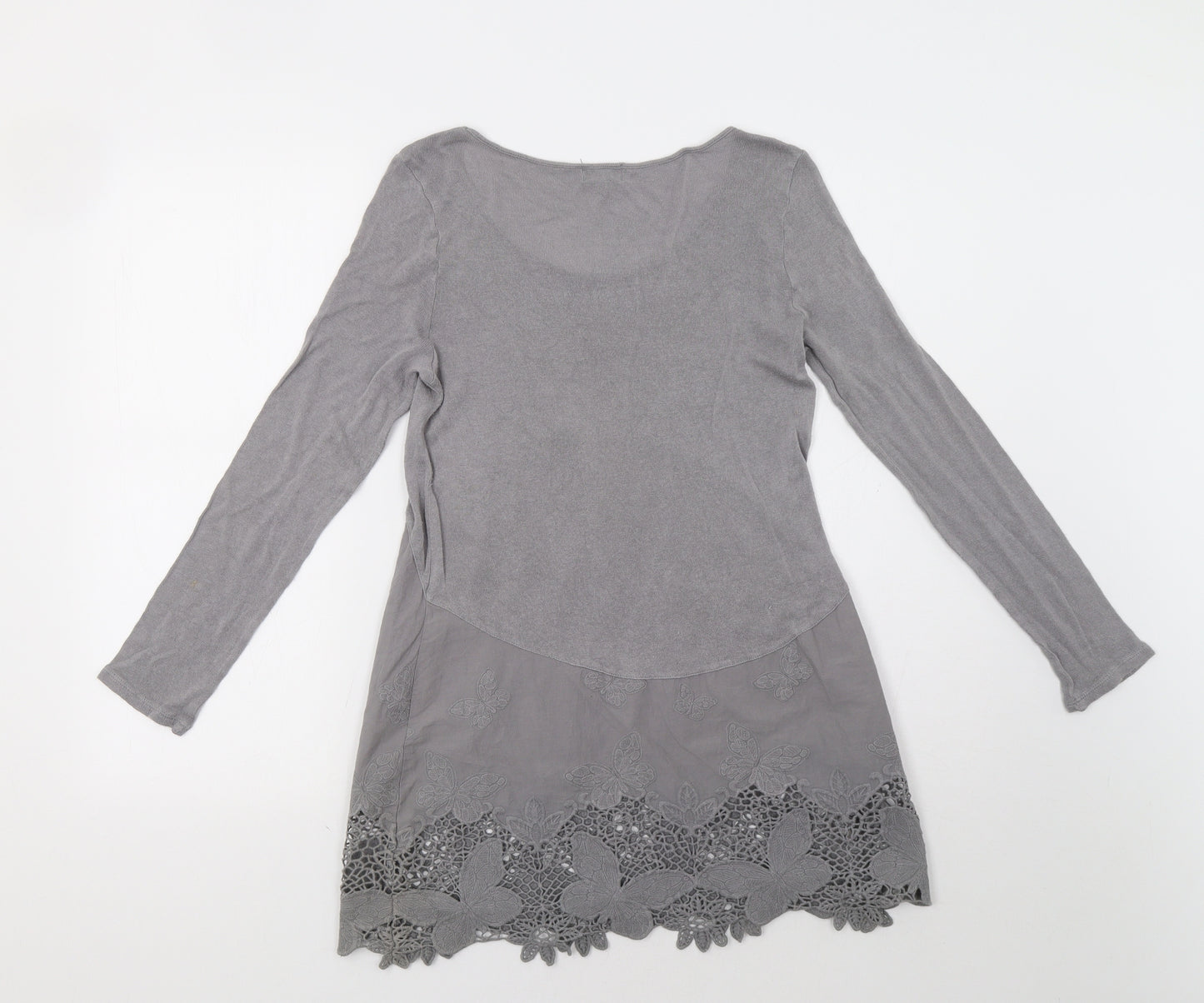 Phase Eight Womens Grey  Knit Tunic Jumper Size 10