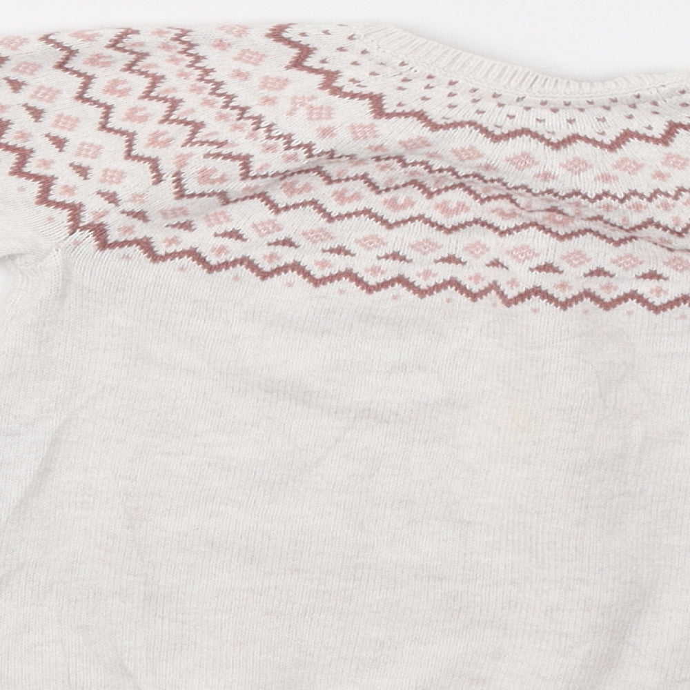 H&M Baby Beige Fair Isle  Pullover Jumper Size 18-24 Months
