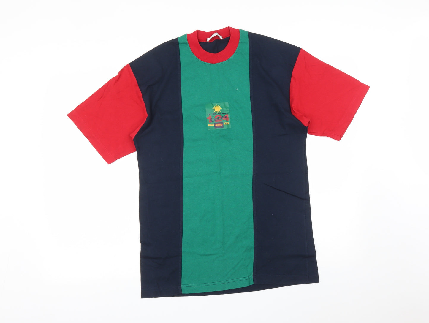 ST MICHAEL Mens Multicoloured Colourblock   T-Shirt Size S