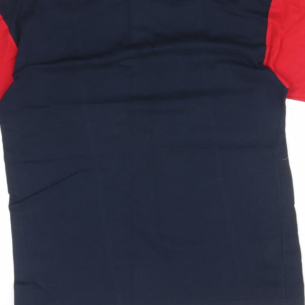 ST MICHAEL Mens Multicoloured Colourblock   T-Shirt Size S