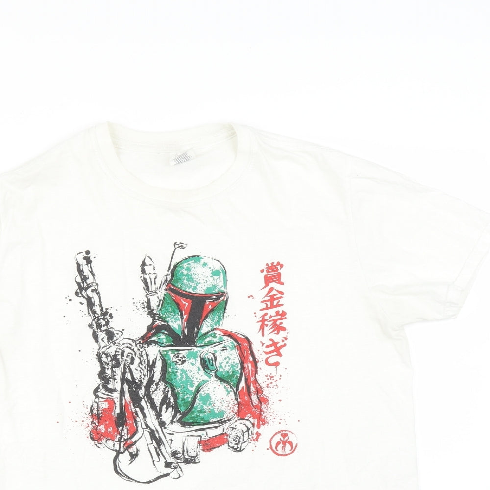 Star Wars Mens White    T-Shirt Size M  - STAR WARS