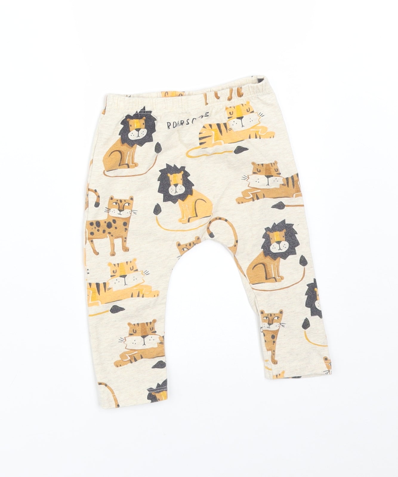 NEXT Baby Beige    Leggings Size 6-9 Months  - ANIMAS ROARSOME