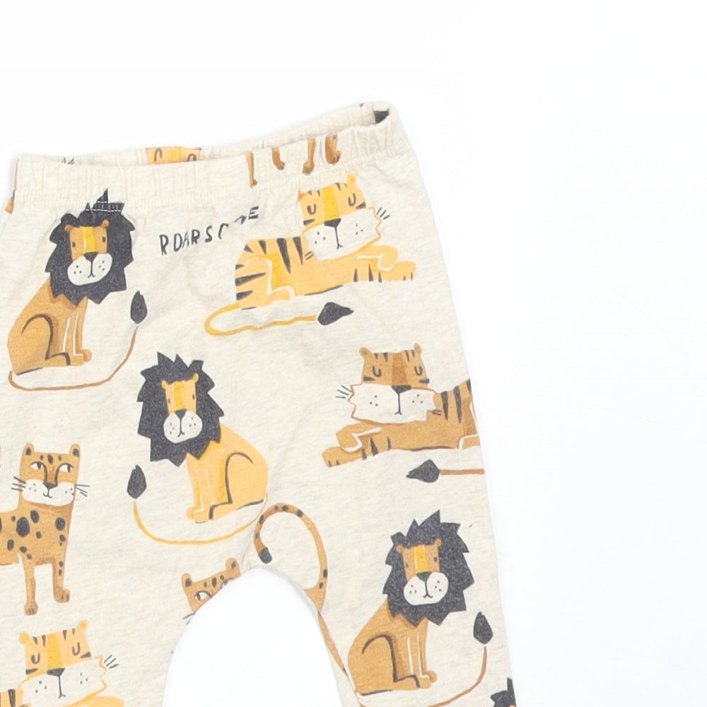 NEXT Baby Beige    Leggings Size 6-9 Months  - ANIMAS ROARSOME