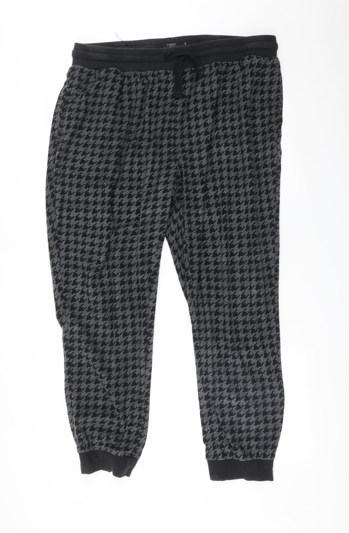 NEXT Womens Multicoloured Houndstooth  Jogger Trousers Size 2XL L28 in