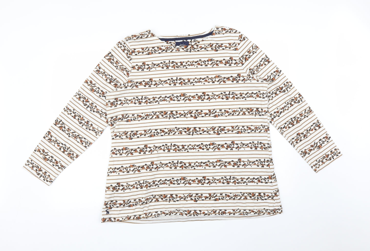 Joules Womens Multicoloured Striped  Basic T-Shirt Size 20