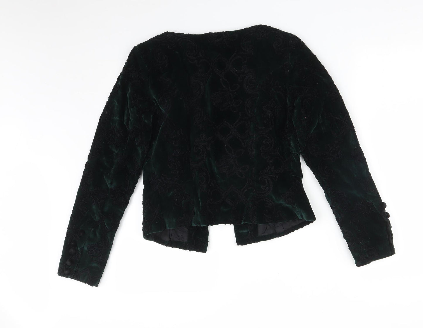 Monsoon Womens Green Geometric  Jacket Blazer Size 10
